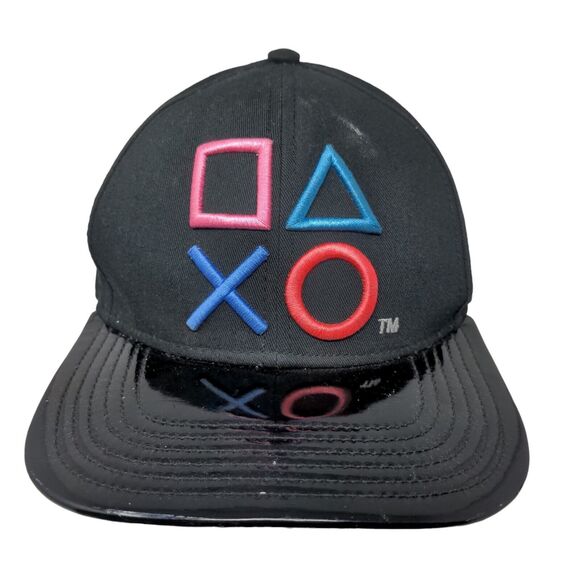 Bioworld Men's Snapback Hat Black OSFM Embroidered Playstation Logo 2019 14+ - Picture 1 of 9